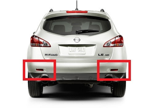 2x LED Bumper Reflector Black Smoked lens Tail Brake Light lamp Red Juke Murano Sentra FX35 FX50