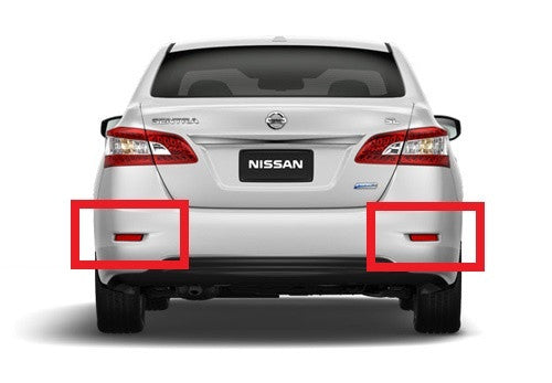 2x LED Bumper Reflector Black Smoked lens Tail Brake Light lamp Red Juke Murano Sentra FX35 FX50