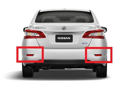 2x LED Bumper Reflector Black Smoked lens Tail Brake Light lamp Red Juke Murano Sentra FX35 FX50