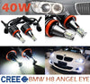 BMW Xenon white H8 40W CREE XP-E LED Angel Eyes / Halo Ring replacement Light bulb