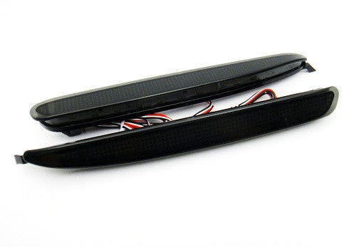 2x LED Bumper Reflector Black Smoked lens Tail Brake Light lamp Red 03-08 Mazda6 Mazda 6