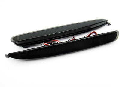 2x LED Bumper Reflector Black Smoked lens Tail Brake Light lamp Red 03-08 Mazda6 Mazda 6
