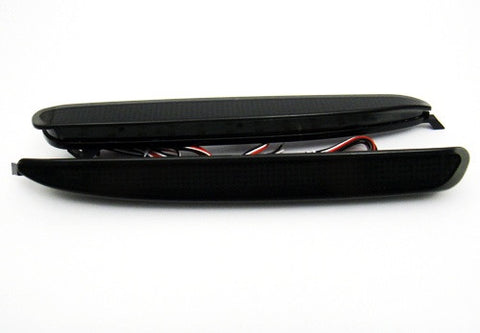 2x LED Bumper Reflector Black Smoked lens Tail Brake Light lamp Red 03-08 Mazda6 Mazda 6
