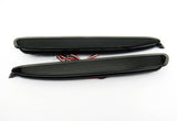 2x LED Bumper Reflector Black Smoked lens Tail Brake Light lamp Red 03-08 Mazda6 Mazda 6