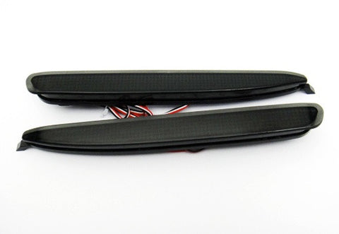 2x LED Bumper Reflector Black Smoked lens Tail Brake Light lamp Red 03-08 Mazda6 Mazda 6