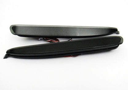 2x LED Bumper Reflector Black Smoked lens Tail Brake Light lamp Red 03-08 Mazda6 Mazda 6