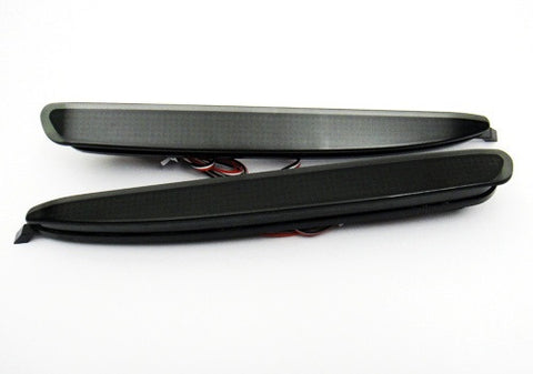 2x LED Bumper Reflector Black Smoked lens Tail Brake Light lamp Red 03-08 Mazda6 Mazda 6