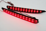 2x LED Bumper Reflector Black Smoked lens Tail Brake Light lamp Red 03-08 Mazda6 Mazda 6