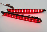 2x LED Bumper Reflector Black Smoked lens Tail Brake Light lamp Red 03-08 Mazda6 Mazda 6