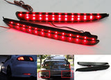 2x LED Bumper Reflector Black Smoked lens Tail Brake Light lamp Red 03-08 Mazda6 Mazda 6