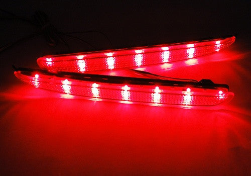 2x LED Bumper Reflector Clear lens Tail Brake Light Red Backup lamp White 03-08 Mazda6 Mazda 6