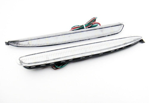 2x LED Bumper Reflector Clear lens Tail Brake Light Red Backup lamp White 03-08 Mazda6 Mazda 6