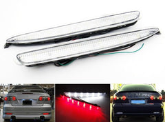 2x LED Bumper Reflector Clear lens Tail Brake Light Red Backup lamp White 03-08 Mazda6 Mazda 6