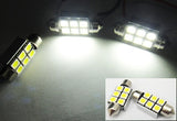 2 pieces of Error Free high power 6 SMD LED 37mm C5W 6418 Festoon bulb white