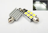 2 pieces of Error Free high power 6 SMD LED 37mm C5W 6418 Festoon bulb white