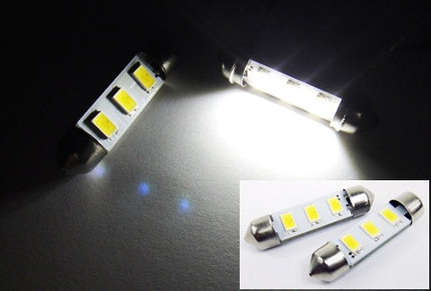 2 pieces of Error Free high power 3 SAMSUNG SMD LED 37mm C5W 6418 Festoon bulb white