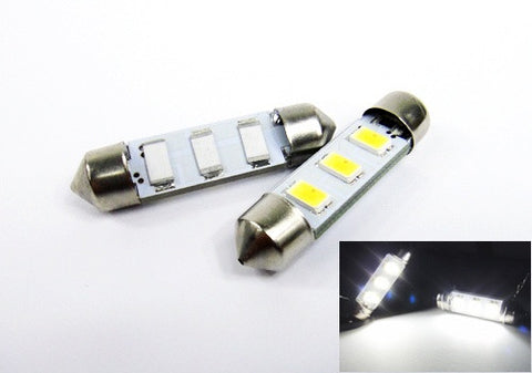 2 pieces of Error Free high power 3 SAMSUNG SMD LED 37mm C5W 6418 Festoon bulb white