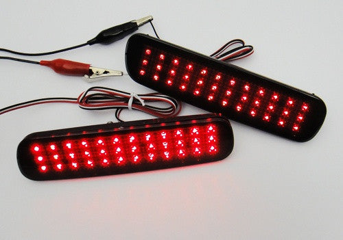 2x LED Bumper Reflector Black Smoked lens Tail Brake Light lamp Red 98-07 LX470 Land Cruiser