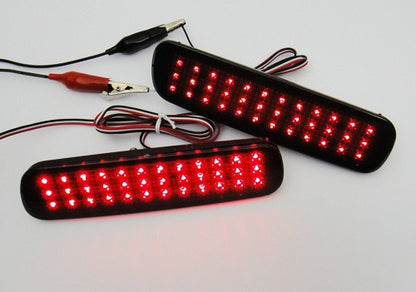 2x LED Bumper Reflector Black Smoked lens Tail Brake Light lamp Red 98-07 LX470 Land Cruiser