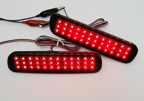 2x LED Bumper Reflector Black Smoked lens Tail Brake Light lamp Red 98-07 LX470 Land Cruiser