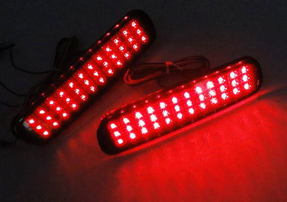 2x LED Bumper Reflector Black Smoked lens Tail Brake Light lamp Red 98-07 LX470 Land Cruiser
