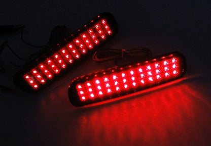 2x LED Bumper Reflector Black Smoked lens Tail Brake Light lamp Red 98-07 LX470 Land Cruiser