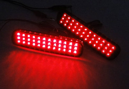 2x LED Bumper Reflector Black Smoked lens Tail Brake Light lamp Red 98-07 LX470 Land Cruiser
