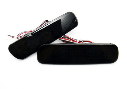 2x LED Bumper Reflector Black Smoked lens Tail Brake Light lamp Red 98-07 LX470 Land Cruiser