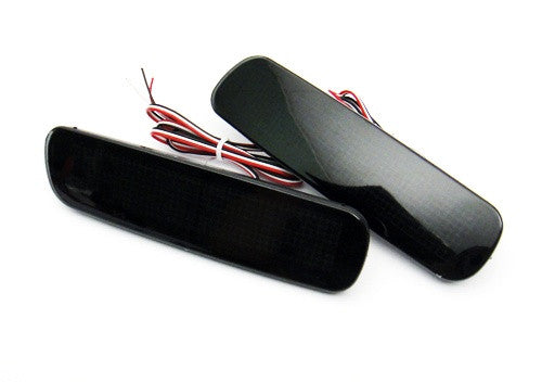 2x LED Bumper Reflector Black Smoked lens Tail Brake Light lamp Red 98-07 LX470 Land Cruiser