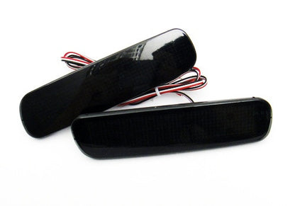 2x LED Bumper Reflector Black Smoked lens Tail Brake Light lamp Red 98-07 LX470 Land Cruiser