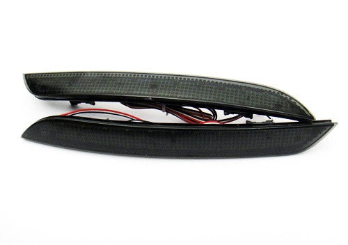 2x LED Bumper Reflector Black Smoked lens Tail Brake Light lamp Red 2012+ BMW 3-series F30 F31 F35