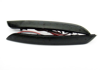 2x LED Bumper Reflector Black Smoked lens Tail Brake Light lamp Red 2012+ BMW 3-series F30 F31 F35