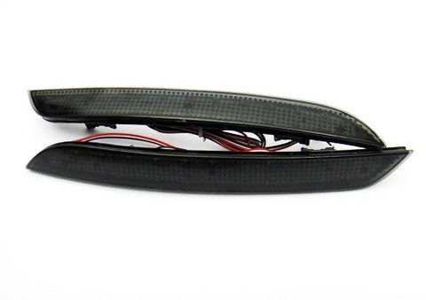 2x LED Bumper Reflector Black Smoked lens Tail Brake Light lamp Red 2012+ BMW 3-series F30 F31 F35