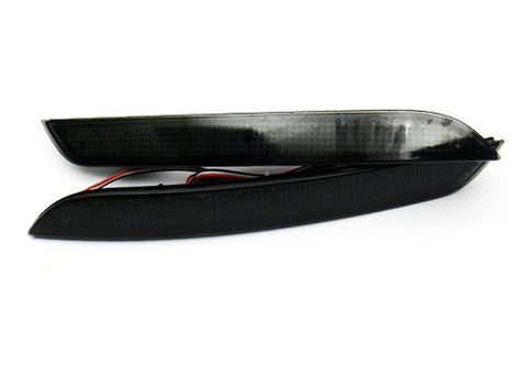 2x LED Bumper Reflector Black Smoked lens Tail Brake Light lamp Red 2012+ BMW 3-series F30 F31 F35