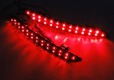 2x LED Bumper Reflector Black Smoked lens Tail Brake Light lamp Red 2012+ BMW 3-series F30 F31 F35