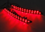 2x LED Bumper Reflector Black Smoked lens Tail Brake Light lamp Red 2012+ BMW 3-series F30 F31 F35