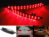 2x LED Bumper Reflector Black Smoked lens Tail Brake Light lamp Red 2012+ BMW 3-series F30 F31 F35