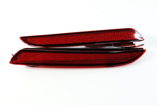 2x LED Bumper Reflector Red lens Tail Brake Light lamp Red Honda type I