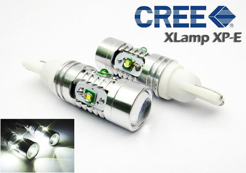 2 pieces of 501 T10 168 194 2825 921 W5W 5x CREE XP-E LED Projector Light bulb 25W white