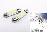 2 pieces of Error Free high power 3 SAMSUNG SMD LED 37mm C5W 6418 Festoon bulb white