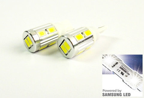 2 pieces of 10 SAMSUNG SMD LED T10 168 194 2825 501 W5W wedge Light bulb white