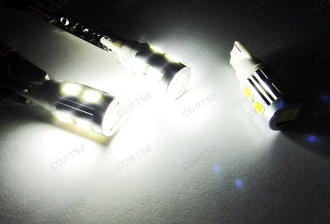 2 pieces of 10 SAMSUNG SMD LED T10 168 194 2825 501 W5W wedge Light bulb white