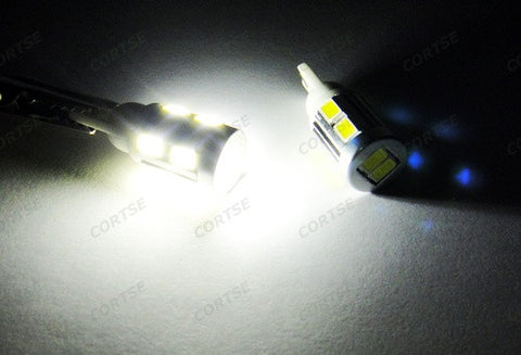 2 pieces of 10 SAMSUNG SMD LED T10 168 194 2825 501 W5W wedge Light bulb white