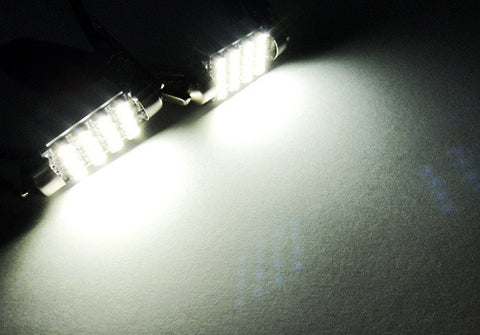 2 pieces of Error Free 16 SMD LED 37mm C5W 272 6418 Festoon bulb white