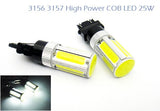 2 pieces of LUFFY 3156 P27W 3157 3057 P27/7W High Power COB LED Light bulb 25W white