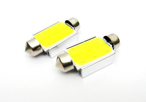2x 6W High Power COB LED 37mm C5W 6418 Error Free Festoon bulb white