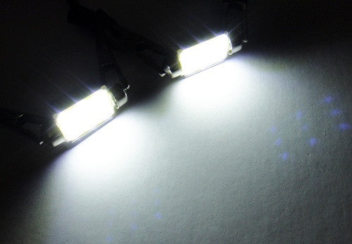 2x 6W High Power COB LED 37mm C5W 6418 Error Free Festoon bulb white