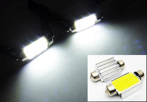 2x 6W High Power COB LED 37mm C5W 6418 Error Free Festoon bulb white