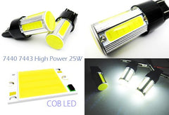 2 pieces of LUFFY 580 7443 W21/5W 582 7440 W21W 992 High Power COB LED Light bulb 25W white