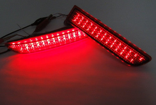 2x LED Bumper Reflector Red lens Tail Brake Light lamp Red Alphard Estima